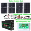 Painel solar 100W portátil energia ao ar livre armazenamento de energia sistema solar conjunto inversor 4000W controlador