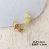 Estilo Chinês Antigo Vermelho Atrai Fortuna Ruyi Deus da Riqueza Liga de Metal Pingente Gota de Óleo Espaçador Duplo Pingente DIY Feito à Mão Joia
