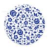 Ca073 Manteles Individuales Redondos con Patrón Azul Decoración para Fiesta Vajilla Porcelana China Azul y Blanco Decorativos Desechables