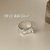 Onihan Plata Esterlina S925 Moda Lazo Anillo Collar Pulsera Tres Piezas Diseño Nicho Lujo Ligero Sentido Avanzado