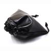 Bolsa de joyería de cuero PU nueva al por mayor personalizada, bolsa de joyería de color sólido de moda, bolsillo con cordón de doble tirón, se puede imprimir logotipo/patrón