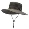 Sombrero para Hombre, Sombrero de Sol de Secado Rápido para Hombre de Verano, Nuevo Sombrero de Pescador Transpirable para Exteriores, Sombrero de Protección Solar Transfronterizo para Adultos al por Mayor