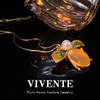 Traje de Abeja de Cristal Esmerilado Alto Original Francés Enchapado en Cobre Esmalte de Oro Real Marcado Inteligente Collar Aretes