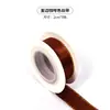 Fita de Poliéster com Borda Dourada 2,5cm Fita de Cetim Embalagem de Flores Buquê Material DIY Caixa de Presente Floral Luxo Leve Borda Tecida Seda