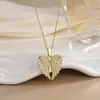 Collar de Alas de Ángel de Diseño Moderno y Sencillo del Fabricante Personalizado, Lujo Ligero y Sensación de Alta Gama, Colgante de Amor, Alas de Ángel