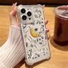 Adecuado para Apple 16Plus Funda para Teléfono Móvil de Astronauta 15Pro Dibujos Animados Cohete Espacial 13 Funda de Cuatro Esquinas Anticaída de Alta Transparencia