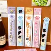 Regla Marcapáginas Pata de Gato Linda, Regla Suave con Forma Especial, Papelería Multifuncional para Dibujo Estudiantil, Marcapáginas Magnético, Regla Pequeña de Regalo