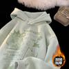 Sudadera con capucha de gamuza súper gruesa para hombre, invierno, forrada de polar, gruesa, estilo americano, retro, holgada, pesada, para adolescentes