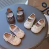 2026 Nuevo Estilo Zapatos de Cuero para Bebé Niña Primavera y Otoño Estilo Coreano Zapatos de Princesa con Lazo Suela Suave Antideslizantes Zapatos para Niños Pequeños