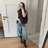 Chaqueta Ligera de Algodón Acanalado para Mujer de Venta Caliente 2026 Otoño/Invierno Nuevo Chaleco con Cuello Alto Estilo Corto para Personas Petites Chaleco Cálido de Abrigo