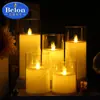 Simulación Columpio LED Vela Electrónica Boda Concierto a la Luz de Velas Script Killing Props Navidad Acrílico Luz Ambiental