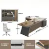 Mesa de Escritório de Luxo Leve Simples Moderna Sensação de Alto Padrão Gerente Presidente Mesa para Uma Pessoa Pequena Grande Mesa Executiva com Armário Lateral