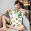2026 Pijama Nuevo de Seda Hielo para Niños Verano Manga Corta Shorts Ropa de Casa Delgada para Niños Mayores Exportación