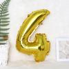 Globo de Película de Aluminio Pequeño de 16 Pulgadas 35 cm Globo con Número Árabe 0-9 Decoración de Fiesta Globo de Papel de Aluminio Dorado y Plateado