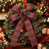 Cinta de Cuadros de Copos de Nieve Navideños Cinta para Lazos de Regalo DIY Decoraciones para Árbol de Navidad Decoraciones
