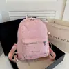 Mochila de Hombro Doble con Letra de Estrella Nueva Moda Versátil para Estudiante Bolso Escolar Mochila Sencilla Femenina Gran Capacidad Bolso para Viajes Diarios