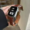 Adequado para Apple Iwatchs11 Padrão Jacaré Cintura Fina Couro Genuíno Dupla Face Fivela Magnética S109 Pulseira de Relógio Se3 Modelo Feminino