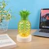 Vaso de plástico PET desechable personalizado lindo transparente piña vaso para bebida fría 500ml forma de fruta vaso con popote