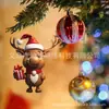 Árbol de Navidad nuevo transfronterizo muñeco del Viejo Noel colgante plano acrílico decoración navideña alce viejo hombre regalo para el hogar