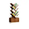 Librero de Madera Maciza Creativo con Forma de Árbol de Pie Estante de Almacenamiento para el Hogar Sala de Estar Esquinero Librero Gabinete de Almacenamiento para Niños