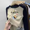 Camada Base Casual Infantil Raglan Manga Longa Outono Inverno Novo Estilo De Rong Camiseta Gola Redonda Menino Pequeno Roupa Íntima Top Felpudo