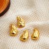 Pendientes colgantes de acero inoxidable de oro de 18 quilates con diseño transfronterizo europeo y americano, de lujo, estilo retro, versátiles y con textura rómbica.