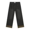 MTLCLOTHES Jeans Masculino de Inverno Novo Vintage com Design de Costura Desconstruída Tubo Reto Solto Lavado