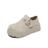 Mocasines planos tipo Birkenstock con plataforma alta para mujer, nuevos de primavera 2026, casual versátil, zapatos perezosos vintage