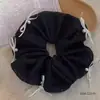 Anillo para el cabello colorido estilo ballet para niña dulce, simple, combinable, cuerda grande para el cabello, tendón de cuero, estilo coreano, accesorios para el cabello de satén de alta gama.