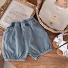 Ropa Coreana para Niños Shorts de Mezclilla para Niños 2024 Nuevo Pantalón de Cinco Puntos para Niños Guapos Pantalón Casual de Verano a la Moda