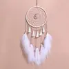 Atrapasueños Luna Grande Creativo para Niña Colgante de Carrillón de Viento para Hogar Dormitorio Venta al por Mayor Tejido Regalo de Cumpleaños para Niña