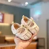 Sandalias Cerradas para Niñas 2026 Verano Nuevas Sandalias de Princesa con Lazo para Niños Zapatos de Playa para Bebé Tejidos Huecos