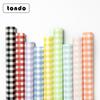 Papel de regalo de flores simple Tangde, venta al por mayor, papel a cuadros de verano, papel impermeable para ramos, material de embalaje para floristería