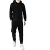 Traje Deportivo Casual Nuevo 2026 para Hombre, Cardigan de Primavera y Otoño con Sudadera con Capucha, Conjunto de Dos Piezas para Correr