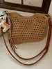 Bolso Cruzado de Hilo de Algodón Transfronterizo de un Solo Hombro para Mujer, Nuevo Estilo 2026 Bolso Tejido Casual para el Trabajo y el Día a Día, Bolso de Playa para Vacaciones en la Costa