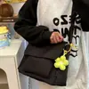 Bolso Cruzado de Hombro Casual de Nailon para Mujeres, Color Contrastante, Gran Capacidad, Verano 2025, Impermeable, Simple, para Tutorías, Moderno, Fresco