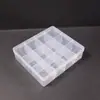 Caja de Plástico Transparente para Costura con 9 Compartimentos y 12 Compartimentos Caja de Almacenamiento de Herramientas de Ferretería Caja de Embalaje de PP para Joyería, Cuentas, Equipo de Pesca