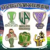 Liga dos Campeões Asiática Quente Transfronteiriça Adesivos Metálicos para Celular Insígnias de Troféu da Liga de Elite Chaveiros Periféricos de Futebol Colares em Estoque
