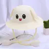 Sombrero de sol de orejas de red para niños, sombrero de pescador lindo con volantes, sombrero de sol para padres e hijos con orejas móviles