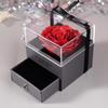 Flor Amazonía Transfronteriza Caja de Joyería de Rosa Regalo Día de San Valentín Chino Flor Eterna Acabado Acrílico Caja de Regalo de Rosa Venta al por Mayor