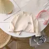 Camada base infantil de fleece com gola alta parcial, unissex, para outono e inverno, roupa íntima quente, adequada para crianças mais velhas, roupas de outono, roupas íntimas e blusas, atacado