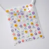 Pegatinas para Uñas Tensoras con Relieve de Gelatina Flor de Cinco Pétalos M483 Flor de Cerezo Melocotón Rosa Flor de Loto Tulipán Flores