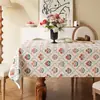 Mantel Floral Vintage 2026 Modelo Nuevo a Prueba de Aceite, Impermeable, Resistente al Calor, Mantel de Mesa de Gama Alta para Uso Doméstico, Mantel de Mesa de Café Engrosado