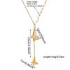 Collar de Acero de Titanio de Moda Versátil que No se Desvanece para Mujeres, Colgante de Estilo Sencillo de Lujo Ligero de Nicho, Cadena de Collar de Acero de Titanio para Mujeres
