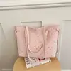 Estilo Coreano Floral de Moda Transfronteriza Gran Capacidad 2026 Colgante de Tela Nuevo Bolso Tote para el Trabajo de Mano en el Hombro Debajo del Brazo