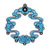 W60792 Cobre Nuevo Estilo Chino Estilo Antiguo Joyería DIY Hecho a Mano Dinastía Qing Tardía Accesorios de Cabello Coloridos Corona de Cabello Piezas de Material 40*42mm