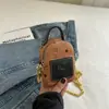 2024 Verão Nova Bolsa de Ombro Feminina Contraste Cor Costura Crossbody Bolsa Bolsa Retro Carta Impressa Bolsa Na Moda