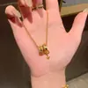 Serie Wanxiang Accesorios de Collar Flor Baoxiang para Mujeres, Cadena para Clavícula de Flor de Cuatro Hojas, Joyería de Cadena para el Cuello de Gama Alta de Nicho
