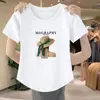 Camiseta Versátil de Manga Corta para Mujer Talla Plus con Hombro Normal, Nuevo Estilo Coreano de Verano, Corte Delgado, Favorecedora, Casual, Rejuvenecedora, Top Elegante