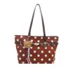 Bolsa de mão moderna com poá para mulheres, nova coleção 2026, bolsa de ombro de grande capacidade para o dia a dia, bolsa tote vintage de camurça